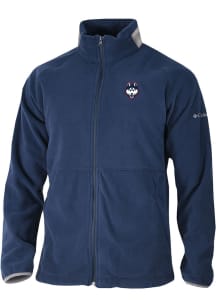 Columbia UConn Huskies Mens Navy Blue Everest Ridge Long Sleeve Full Zip Jacket
