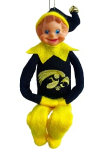 Iowa Hawkeyes 12inch Elf Ornament - Black