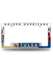 Tulsa Golden Hurricane All Over Chrome License Plate Frame - Blue