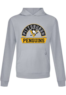 Levelwear Pittsburgh Penguins Mens Grey Relay Banner Arch Hood