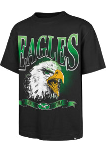 47 Philadelphia Eagles Black Retro Backer Script Illustrated Foundation Short Sleeve Fashion T Shi..
