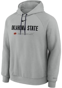 Nike Oklahoma State Cowboys Mens Grey Practice Fleece Long Sleeve Hoodie