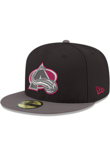 New Era Colorado Avalanche Mens Black Color Pop 59FIFTY Fitted Hat