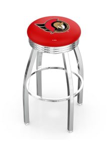 Ottawa Senators 3 Ring Chrome Seat Pub Stool - Silver
