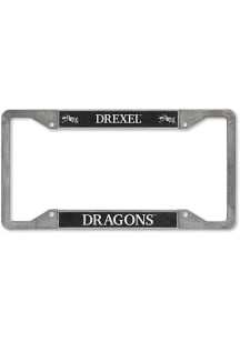 Drexel Dragons 4-Corner Pewter License Plate Frame - Navy Blue