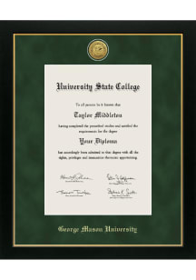 George Mason University Medallion Manchester Diploma Frame - Green