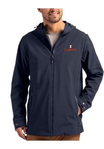 Cutter and Buck Illinois Fighting Illini Mens Navy Blue Camano Light Weight Jacket