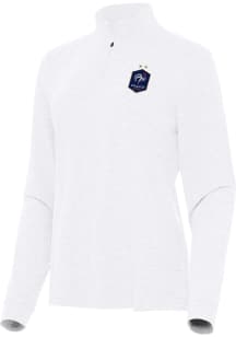 Antigua France National Team Womens White Master Qtr Zip