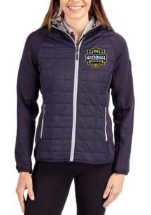 Cutter and Buck Michigan Wolverines Womens Navy Blue 2026 MBB Champions Rainier PrimaLoft Hybrid M..