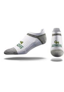 Strideline George Mason University Primary Logo Mens No Show Socks