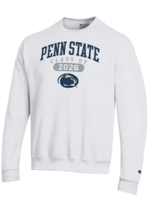 Champion Penn State Nittany Lions Mens White Class of 2026 Powerblend Long Sleeve Crew Sweatshirt