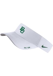 Nike Baylor Bears Mens White Softball Ace Adjustable Visor