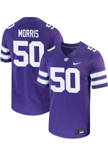 Boone Morris  Nike K-State Wildcats Purple NIL Game Football Jersey