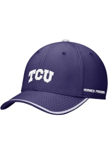 Nike TCU Horned Frogs Mens Purple Structured Swoosh Flex Hat