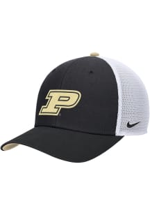 Nike Purdue Boilermakers Structured Adjustable Meshback Adjustable Hat - Black