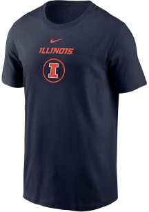 Nike Illinois Fighting Illini Navy Blue Primary Logo Legend Short Sleeve T Shirt