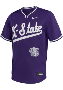 Nike K-State Wildcats Mens Purple Limited Vneck Baseball Jersey