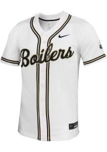 Nike Purdue Boilermakers Mens White Limited Full Button Baseball Jersey