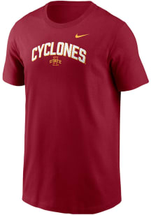 Nike Iowa State Cyclones Youth Cardinal Arch Mascot Design Short Sleeve T-Shirt