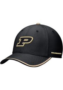 Nike Purdue Boilermakers Mens Black Structured Swoosh Flex Hat