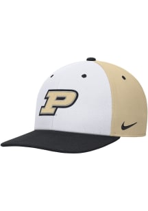 Nike Purdue Boilermakers White Pro Square Visor Flat Brim Mens Snapback Hat