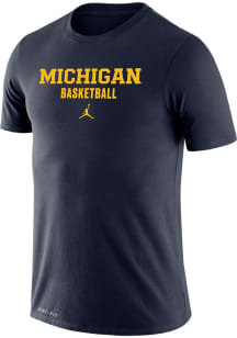 Nike Michigan Wolverines Blue Jordan Legend Short Sleeve T Shirt