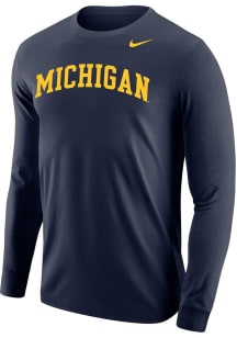 Nike Michigan Wolverines Blue Core Long Sleeve T Shirt
