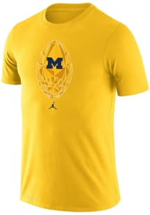 Nike Michigan Wolverines Yellow Jordan Legend Short Sleeve T Shirt
