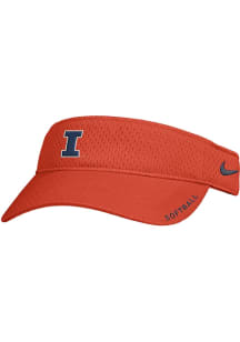 Nike Illinois Fighting Illini Mens Orange Softball Ace Adjustable Visor