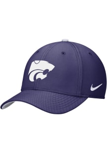 Nike K-State Wildcats Mens Purple Dri Fit Structured Swooshflex Flex Hat