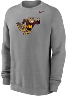 Nike Minnesota Golden Gophers Mens Grey Alt Logo Long Sleeve Crew Sweatshirt