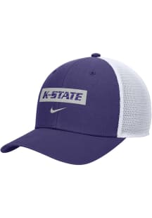 Nike K-State Wildcats Rise Mesh Back Trucker Adjustable Hat - Purple