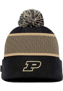 Nike Purdue Boilermakers Black Peak Beanie Pom Mens Knit Hat