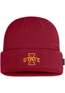 Nike Iowa State Cyclones Crimson Terra Beanie Waffle Mens Knit Hat