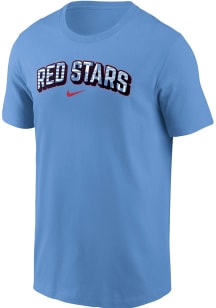 Nike Chicago Stars FC Light Blue Arch Wordmark Short Sleeve T Shirt