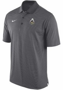 Nike Purdue Boilermakers Mens Charcoal Alt Logo Stripe Short Sleeve Polo