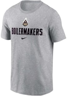 Nike Purdue Boilermakers Grey Alt Logo Short Sleeve T Shirt