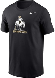 Nike Purdue Boilermakers Black Vintage Pete Logo Short Sleeve T Shirt