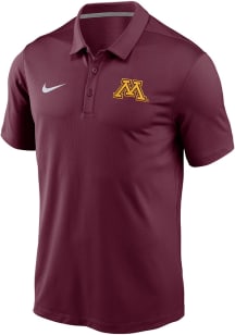 Nike Minnesota Golden Gophers Mens Maroon Primary Logo Varsity Short Sleeve Polo