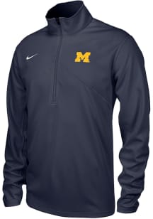 Nike Michigan Wolverines Mens Blue Training Long Sleeve Qtr Zip Pullover