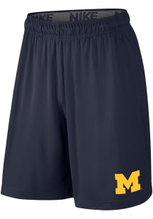 Nike Michigan Wolverines Mens Blue Fly Knit Shorts