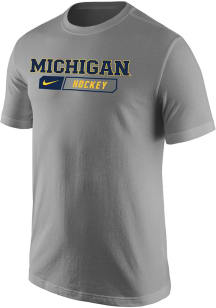 Nike Michigan Wolverines Grey Core Draft Short Sleeve T Shirt