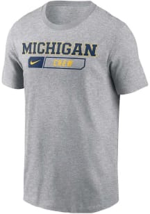Nike Michigan Wolverines Grey Core Sketch Short Sleeve T Shirt