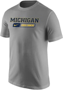 Nike Michigan Wolverines Grey Core Form Short Sleeve T Shirt