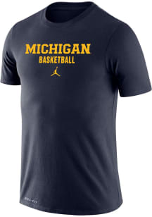 Nike Michigan Wolverines Yellow Jordan Basketball Legend Short Sleeve T Shirt