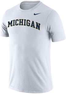 Nike Michigan Wolverines White Arch Name Legend Short Sleeve T Shirt