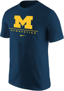 Nike Michigan Wolverines Blue Core Design Graphic Short Sleeve T Shirt