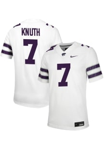 Jacob Knuth  Nike K-State Wildcats White NIL Game Football Jersey
