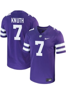 Jacob Knuth  Nike K-State Wildcats Purple NIL Game Football Jersey