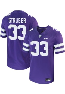 Tyson Struber  Nike K-State Wildcats Purple NIL Game Football Jersey